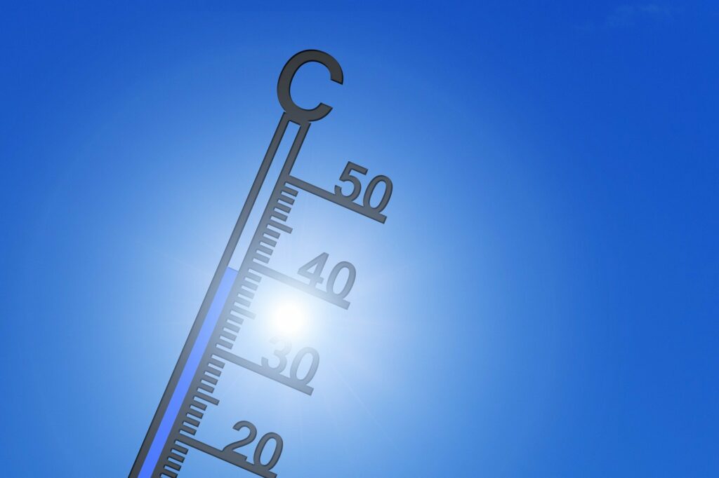 Thermomètre au soleil 